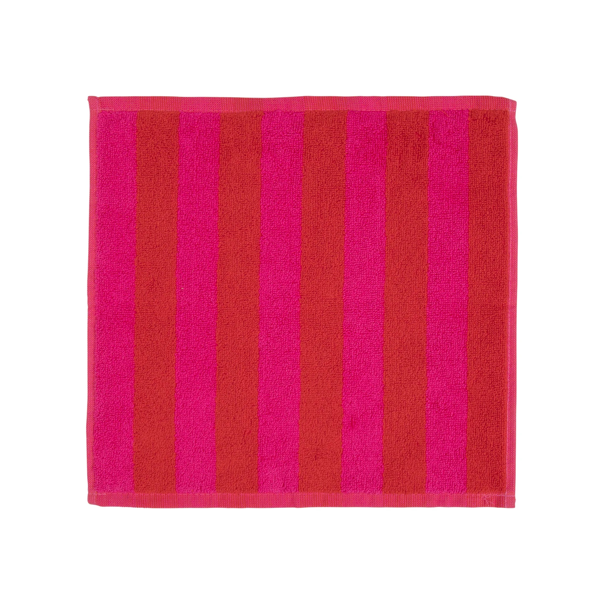 Kaksi Raitaa håndkle rødt, Minihåndkle Marimekko