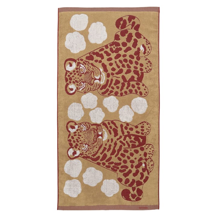 Kaksoset håndkle beige-burgundy - 70 x 140 cm - Marimekko