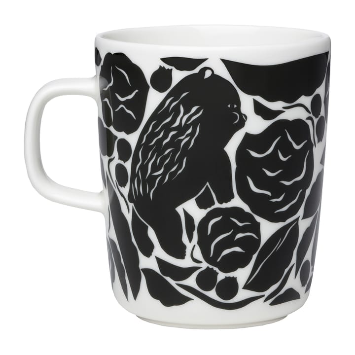 Karhuemo kopp 2,5 dl, Hvit-mørkegrønn Marimekko