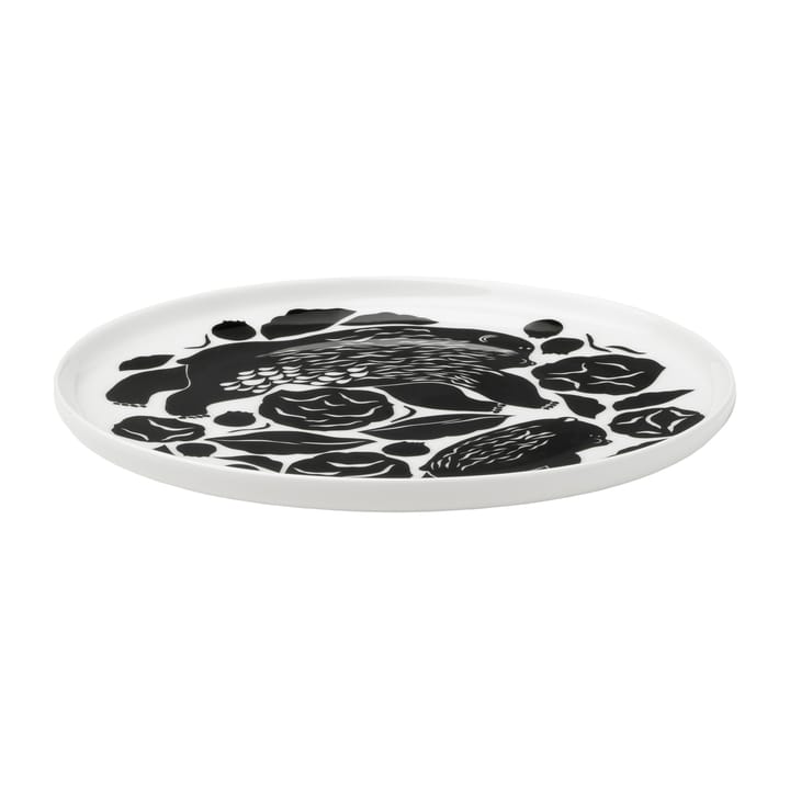 Karhuemo tallerken Ø 20 cm, Hvit-mørkegrønn Marimekko