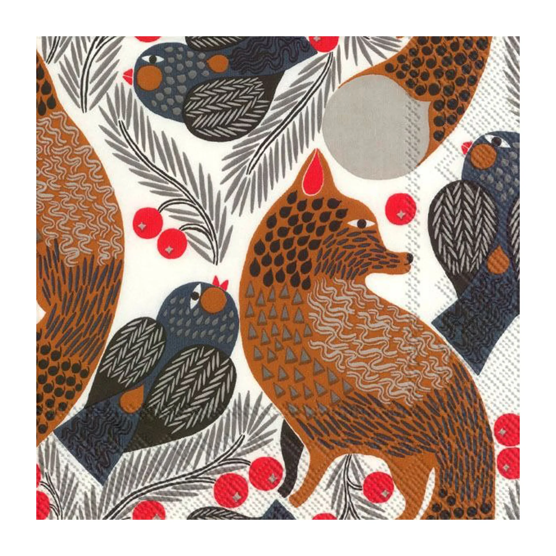 Ketunmarja serviett 33x33 cm 20-pakning, White Marimekko