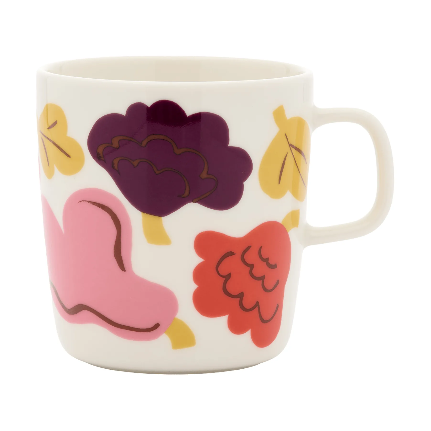 Kukasta Kukkaan krus, White-pink-terrac-plum, 40 cl Marimekko