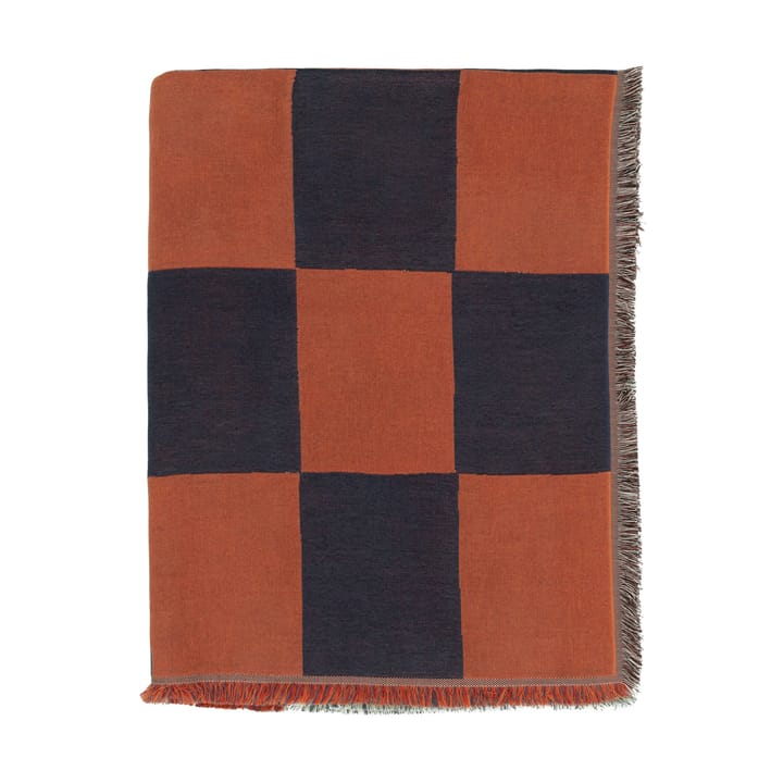 Kukko ja Kana pledd 130x70 cm, Off white- dark blue-orange red Marimekko