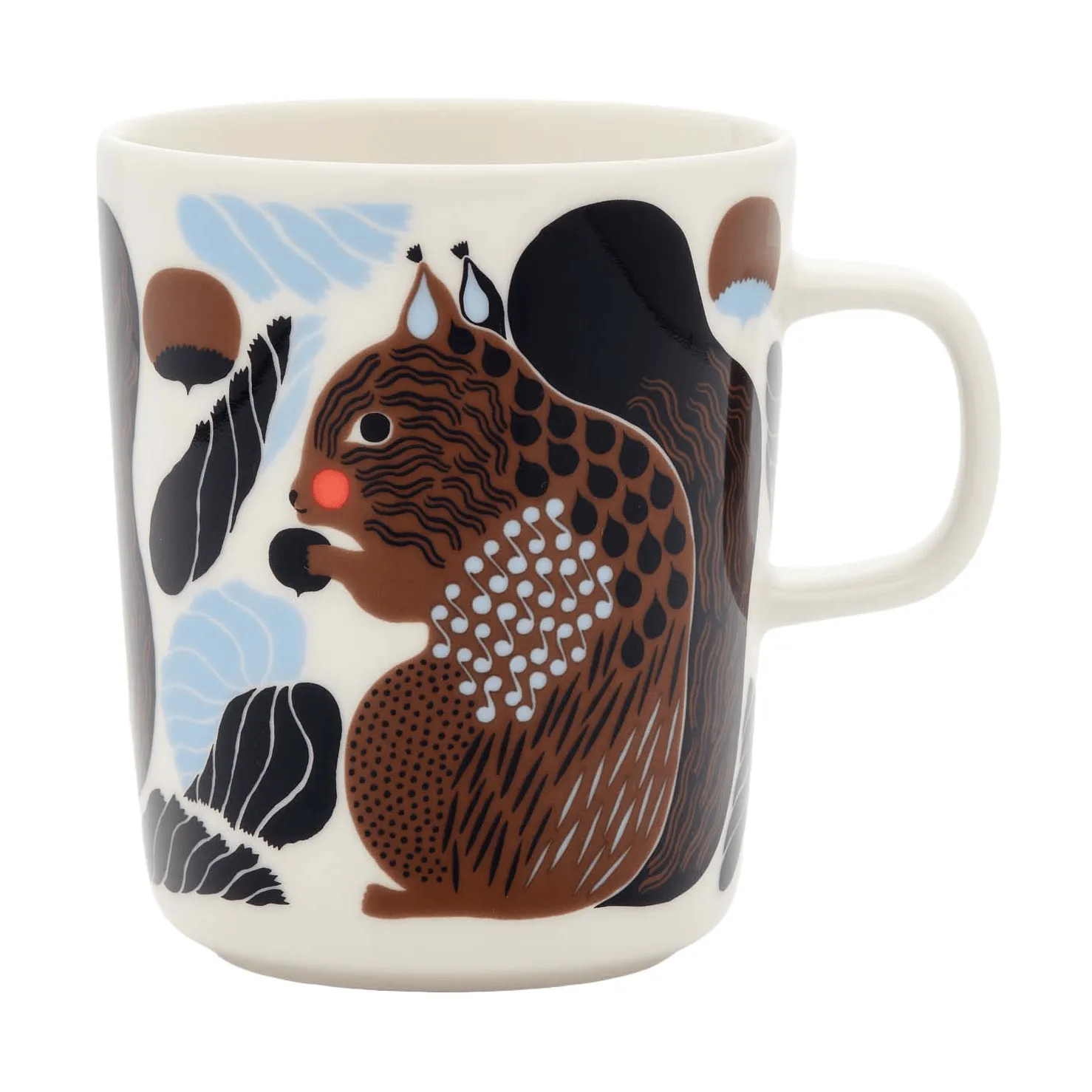 Kurre krus 25 cl, White-brown-black-light blue Marimekko