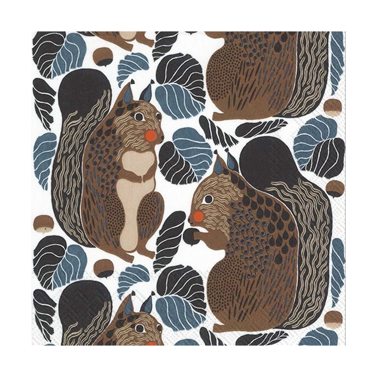 Marimekko Kurre servietter 33x33 cm 20-pk Black-brown