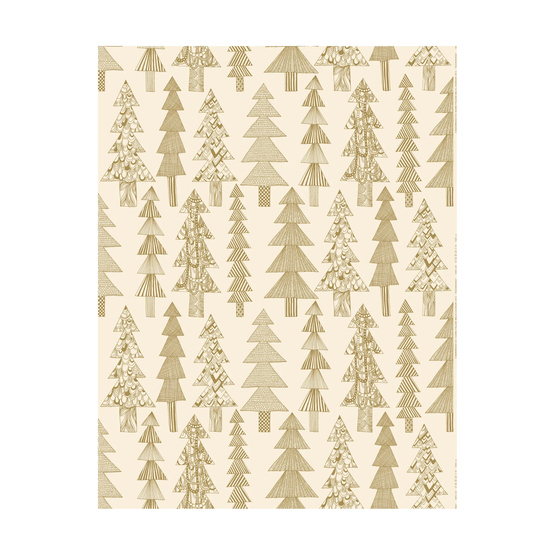 Kuusikossa stoff, Cotton-gold Marimekko