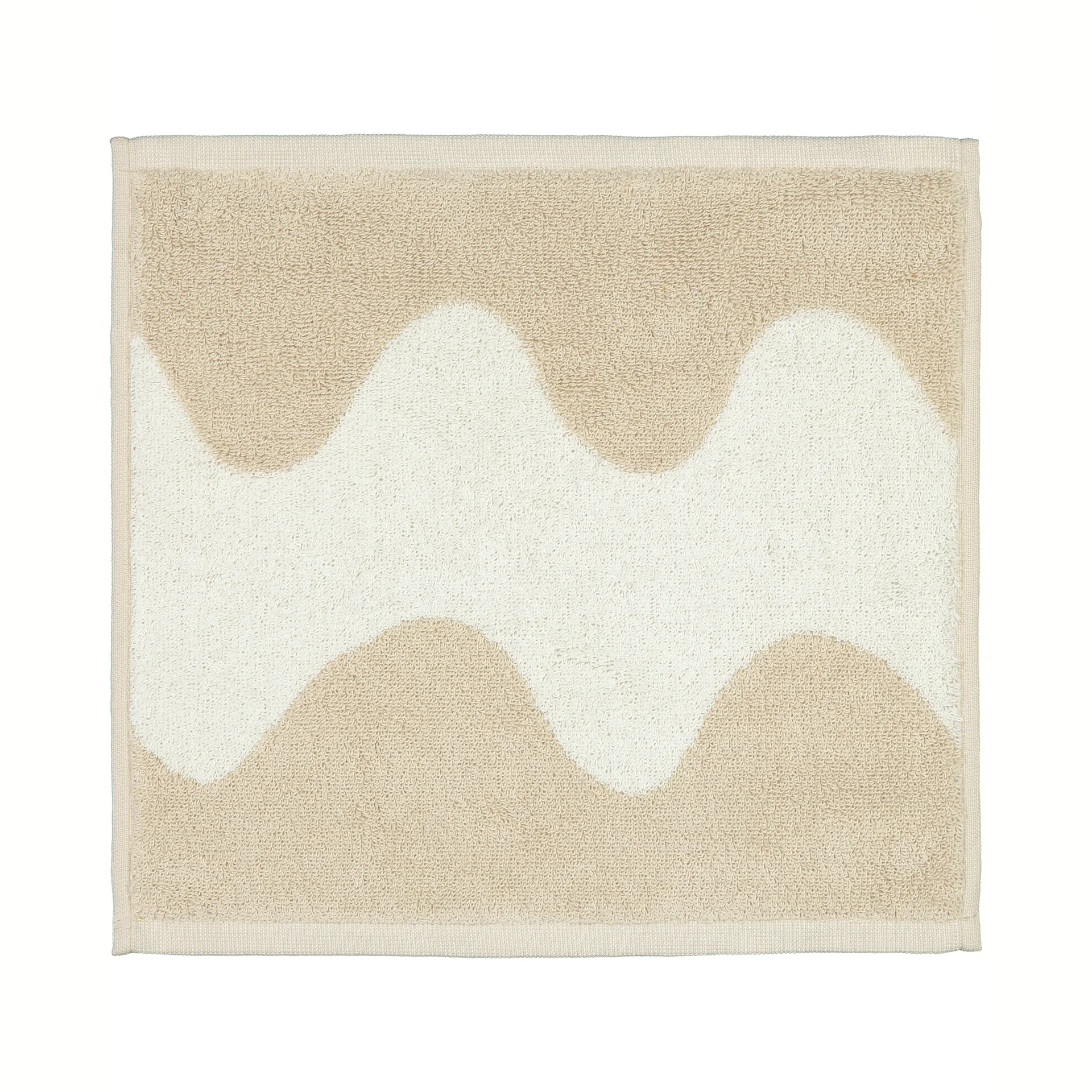 Lokki håndkle beige-hvit, 30x30 cm Marimekko