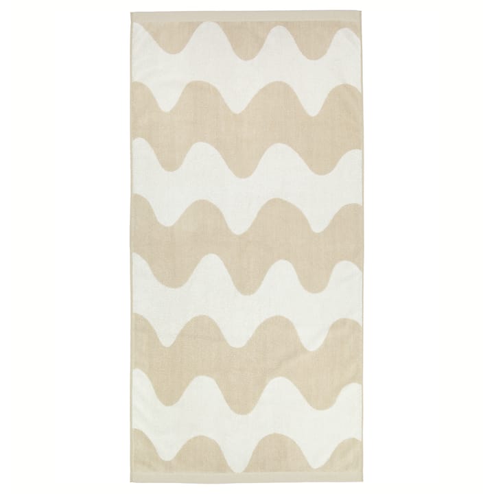 Lokki håndkle beige-hvit - 70x140 cm - Marimekko