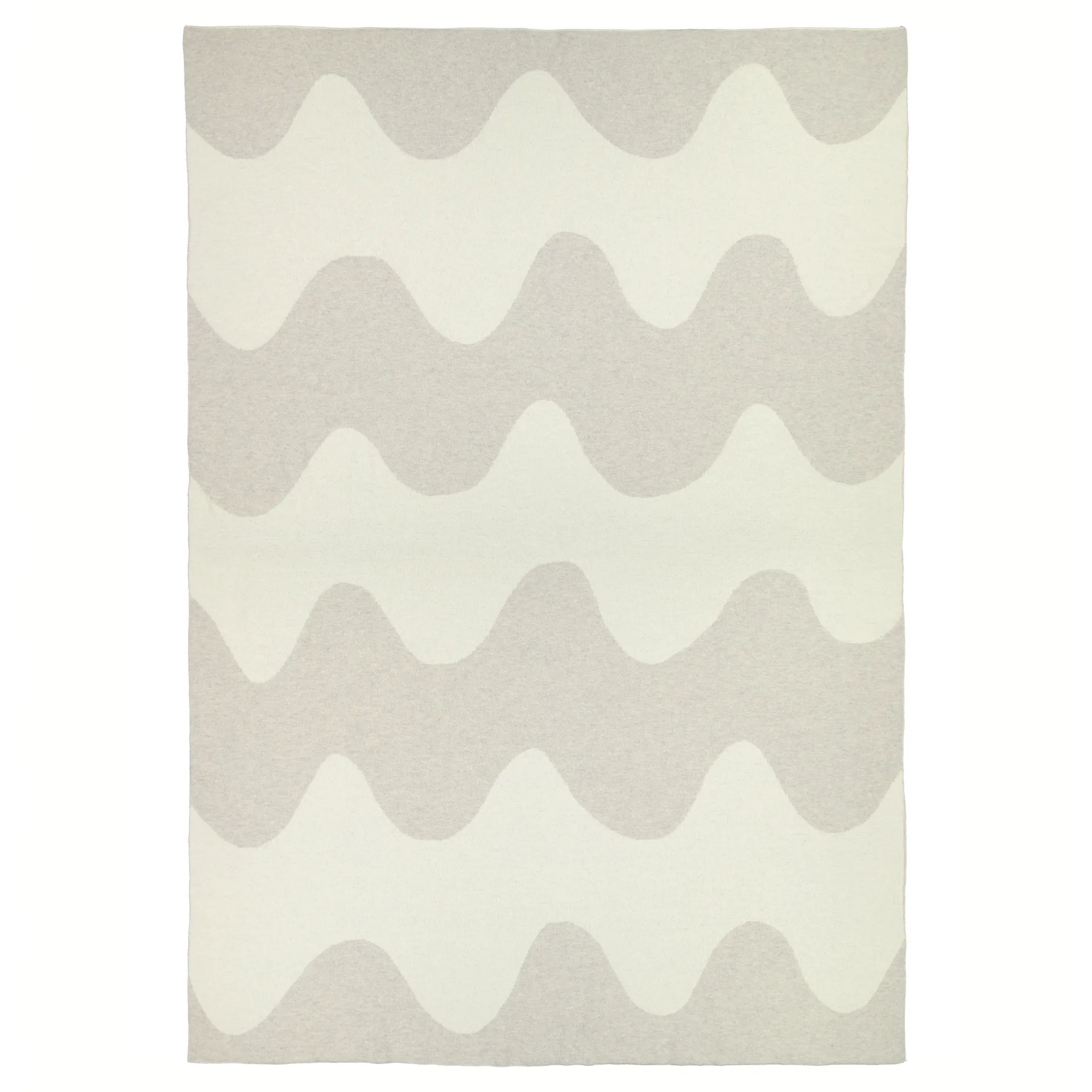 Lokki pledd strikket 130x180 cm, Beige-hvit Marimekko
