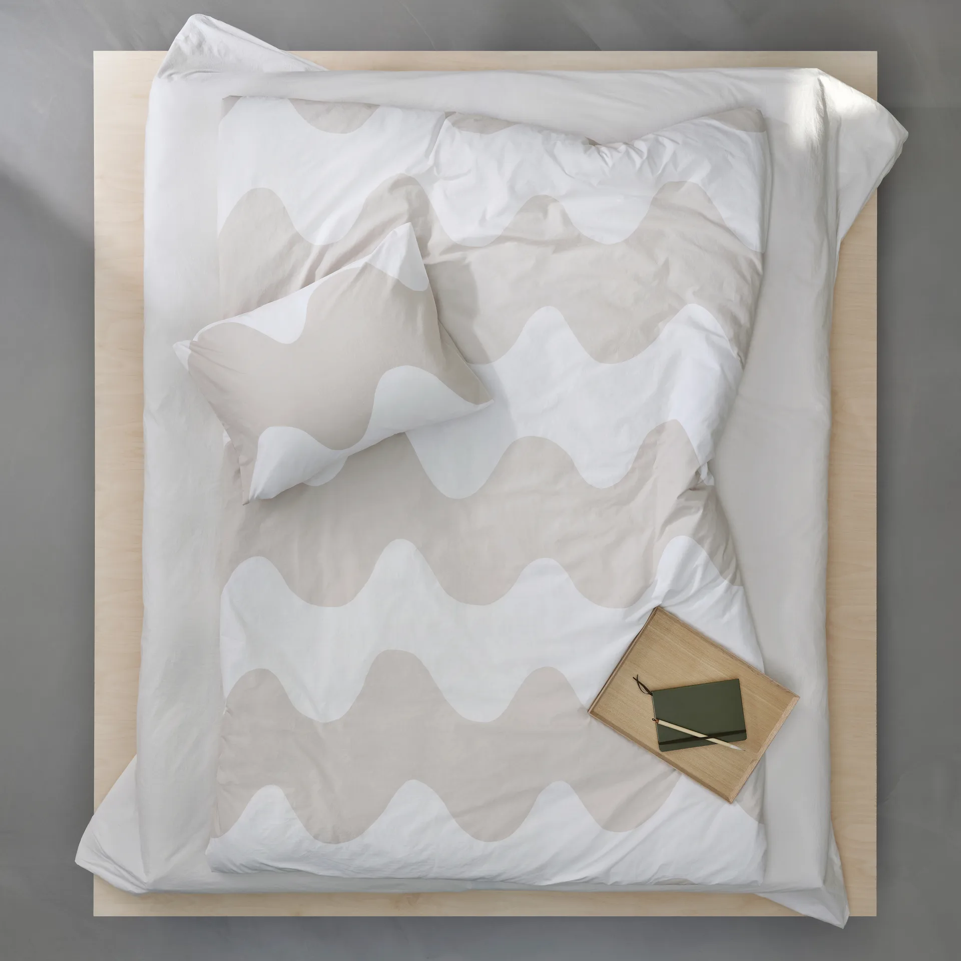 Lokki putetrekk 50x60 cm, Beige-hvit Marimekko