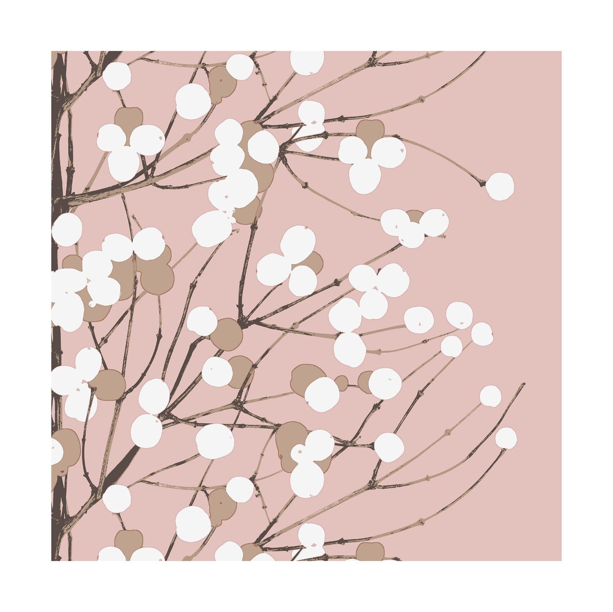 Marimekko Lumimarja serviett 33x33 cm 20-pk Rose
