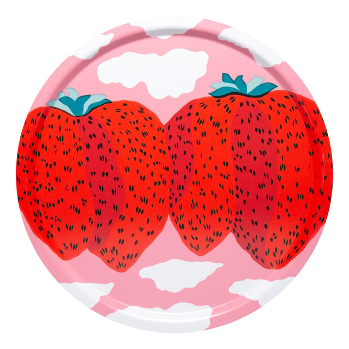 Mansikkavuoret brett Ø46 cm - Rosa-rød - Marimekko