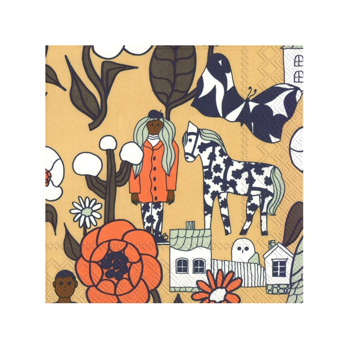 Marikylä serviett 20-pakning, Cream Marimekko