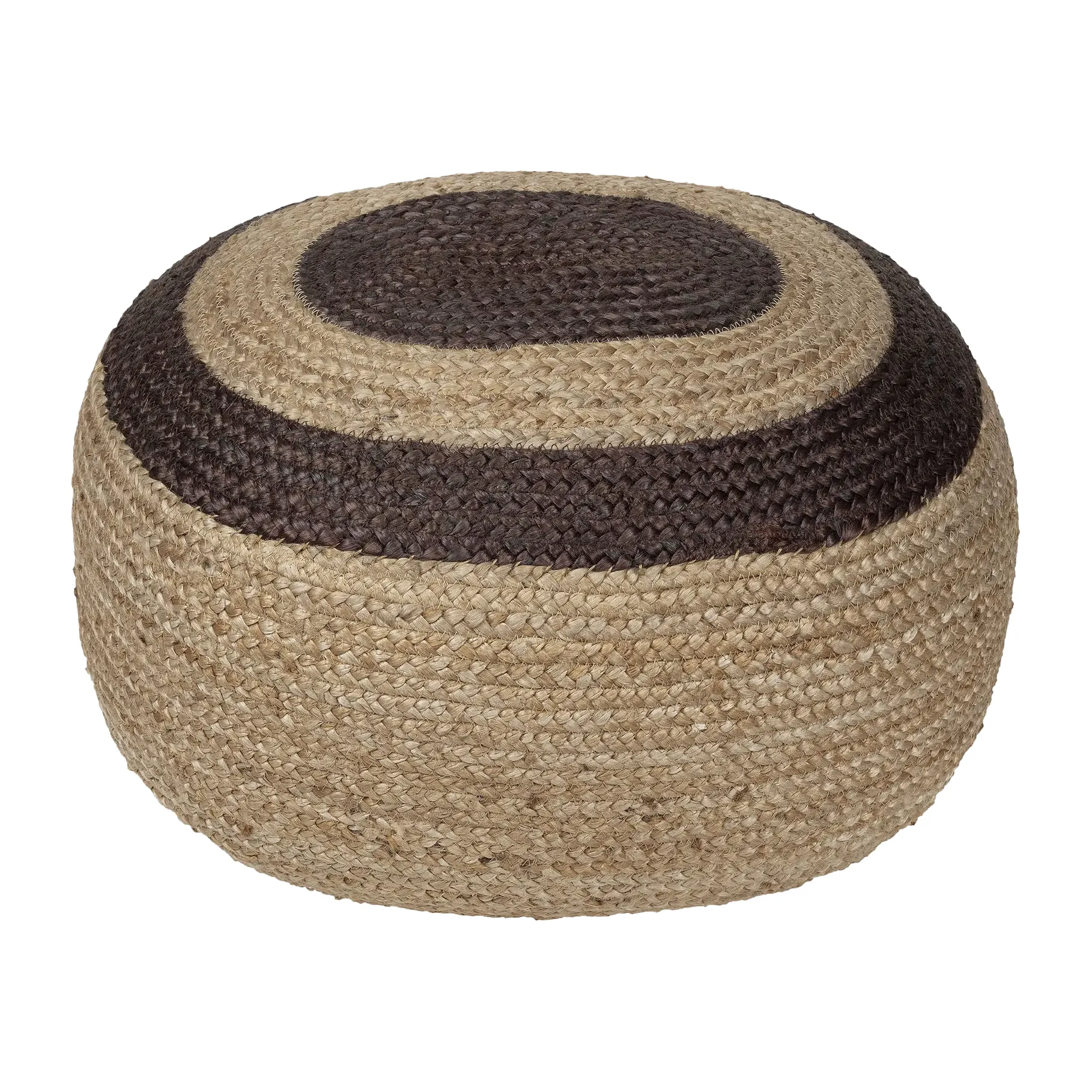 Melooni sittepuff jute, Jute-mørkebrun Marimekko