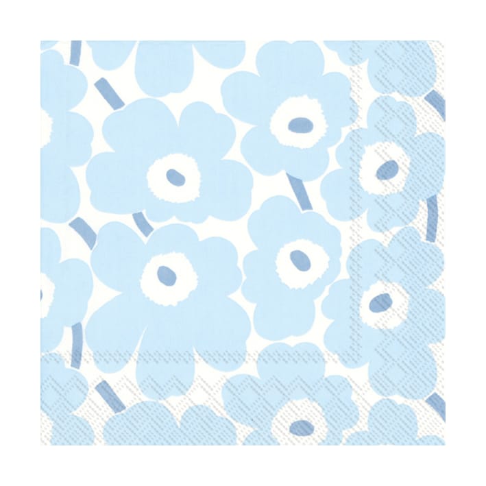 Mini Unikko serviett 20-pk - Light Blue - Marimekko