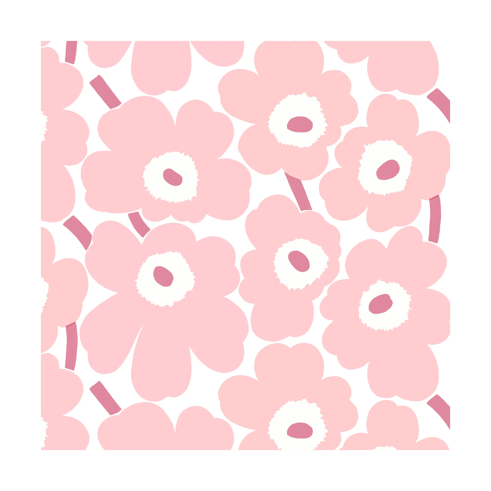 Mini Unikko serviett 20-pk, Light Pink Marimekko
