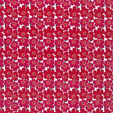 Mini-Unikko stoff - rød - Marimekko