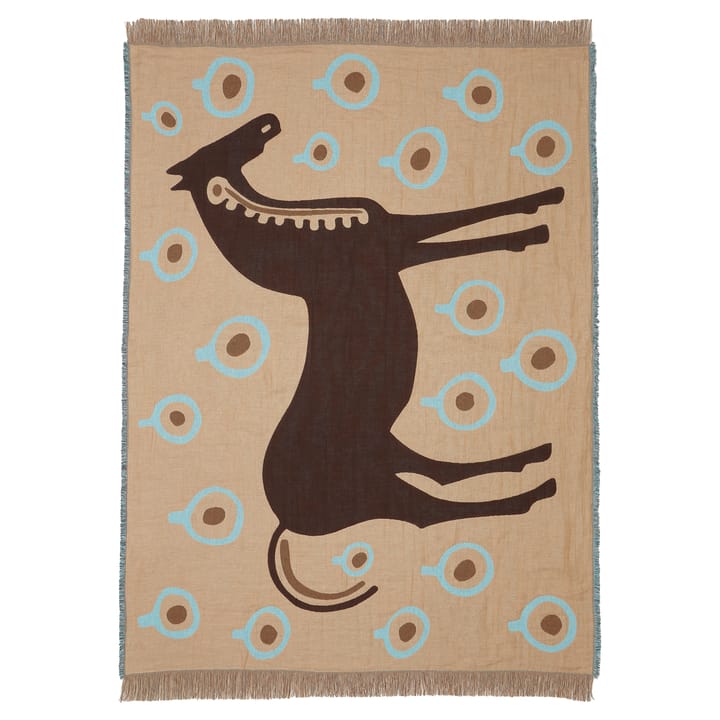 Musta Tamma pledd 130 x 180 cm, Brun-hvit-blå Marimekko