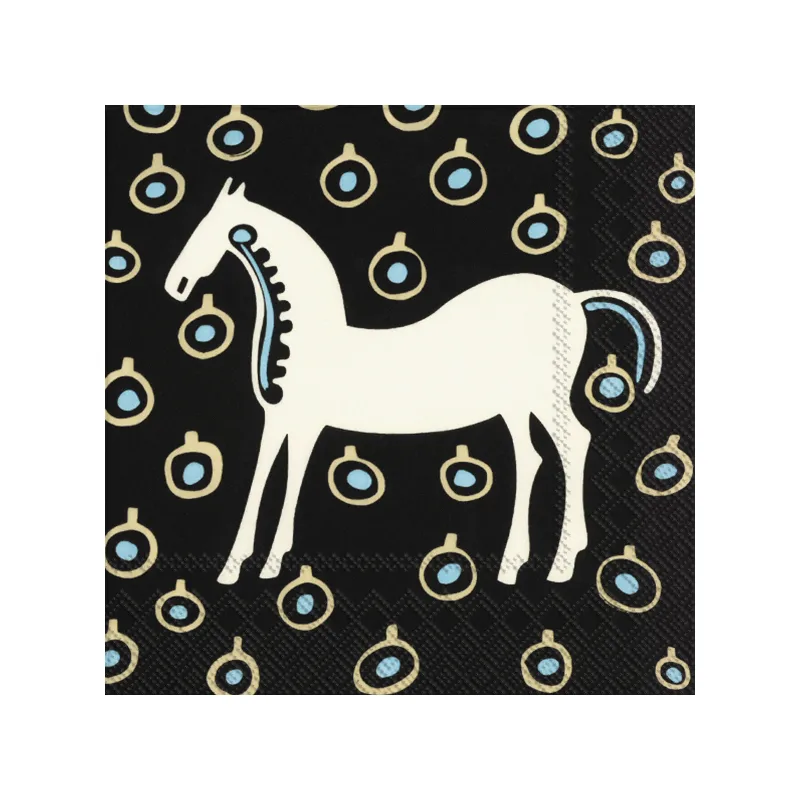 Musta Tamma serviett 20-pakning, Brown Marimekko