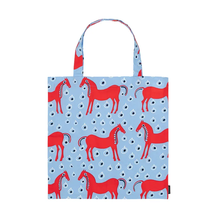 Musta Tamma veske 44x43 cm - Light blue-red-black - Marimekko
