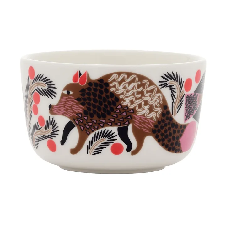 Oiva Ketunmarja skål 2,5 dl - White-bronse-rosa-petrol - Marimekko