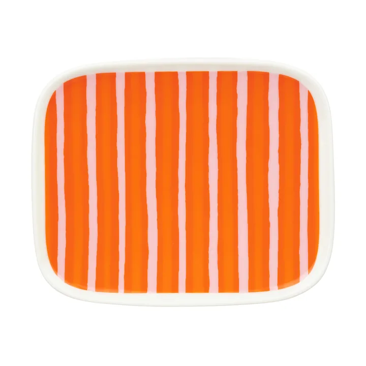 Oiva Piccolo tallerken 12x15 cm - Orange-pink - Marimekko