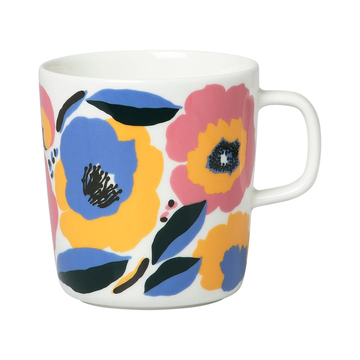 Oiva Rosarium kopp 40 cl - Hvit-rød-gul-blå - Marimekko