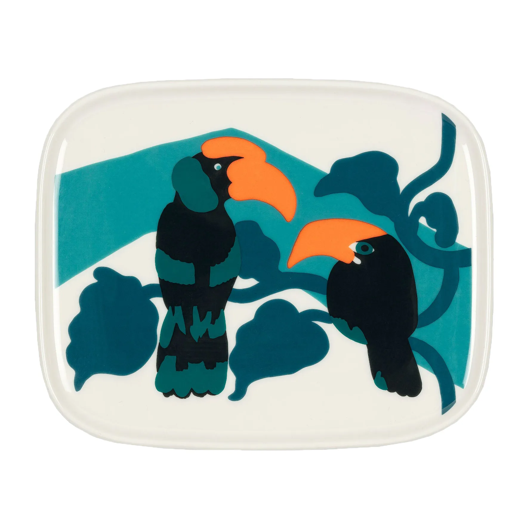 Pepe fat 12 x 15 cm, Hvit-turkis-oransje Marimekko