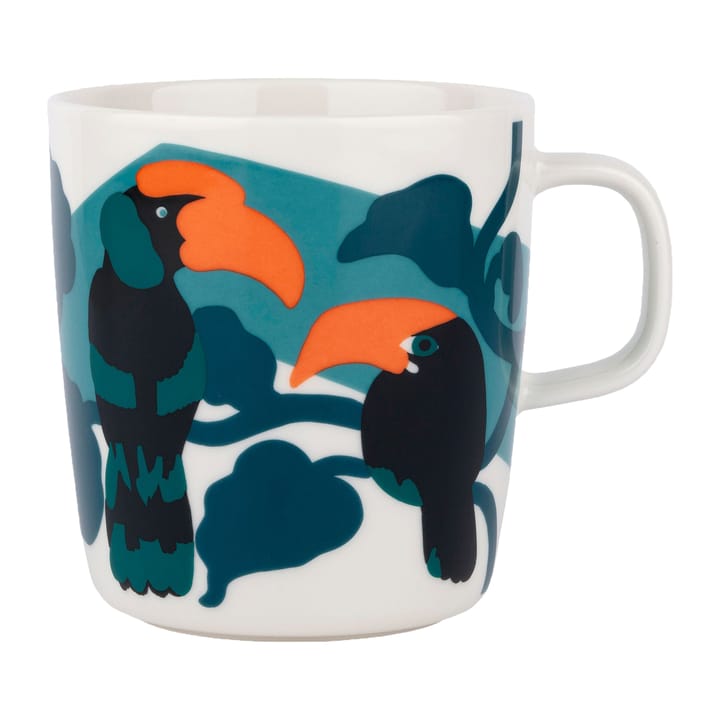 Pepe tekopp 4 dl, Hvit-turkis-oransje Marimekko