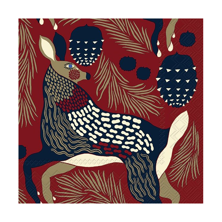 Marimekko Peura serviett 33 x 33 cm 20-pakning Brown
