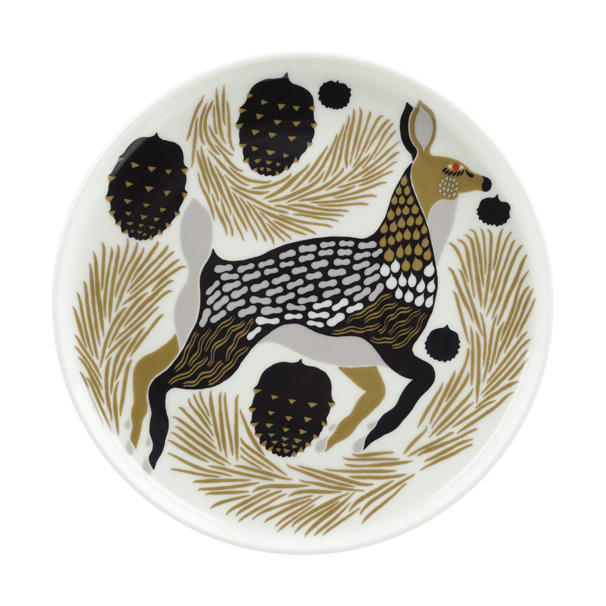 Marimekko Peura tallerken 20 cm White-coal-mud-light grey