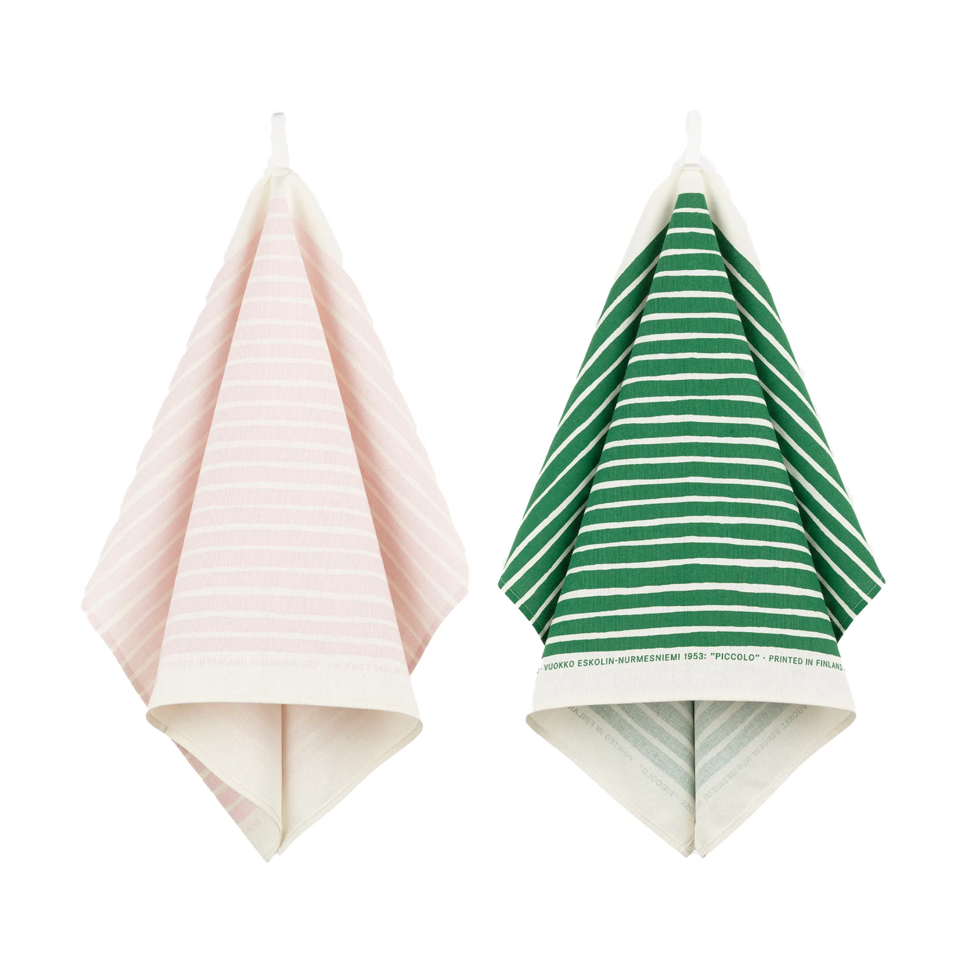 Piccolo kjøkkenhåndkle 43x70 cm 2-pk, Green-pink Marimekko