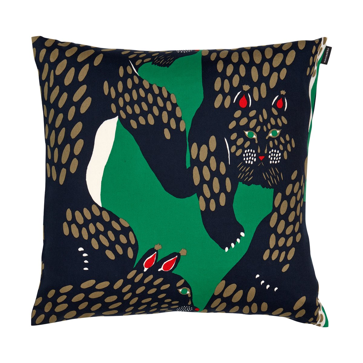 Bilde av Marimekko Pieni Ilves putetrekk 50x50 cm Green-off white-dark blue