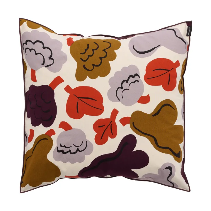 Pieni Kukasta Kukkaan putetrekk - Hay-plum-bronze-terracotta, 50x50 cm - Marimekko