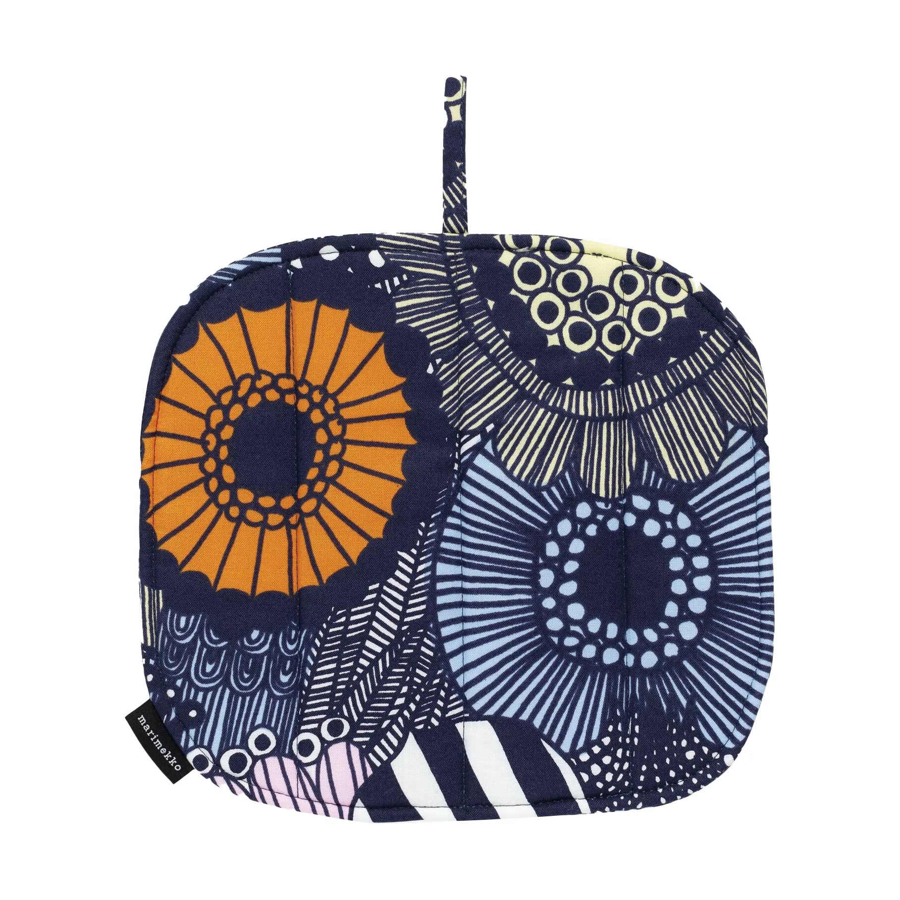 Pieni Siirtolapuutarha gryteklut, White-yellow-orange-light blue Marimekko