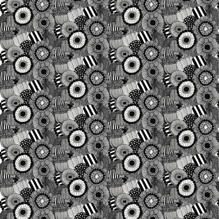 Pieni Siirtolapuutarha stoff - Hvit-svart - Marimekko