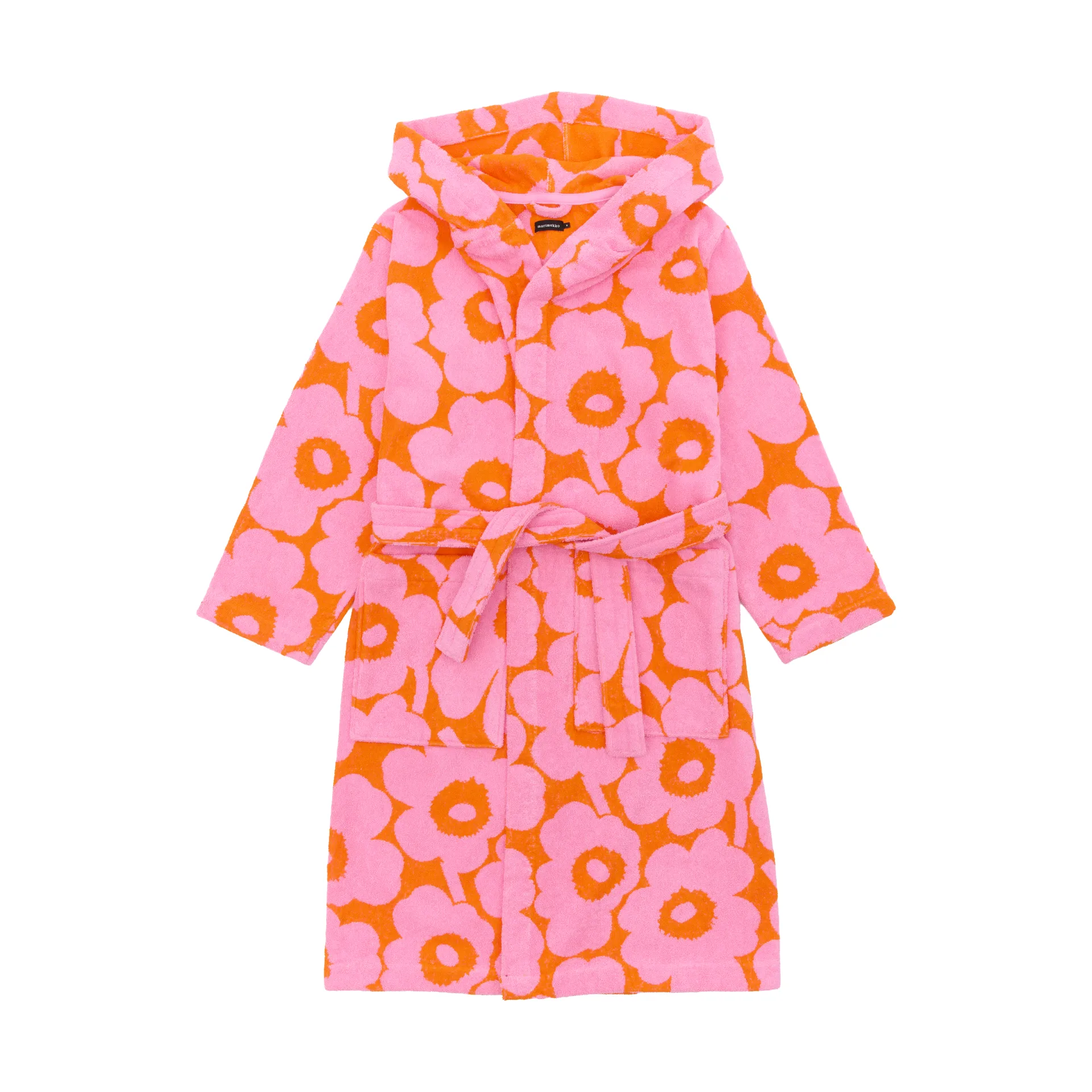 Pieni Unikko badekåpe XL, Orange-pink Marimekko