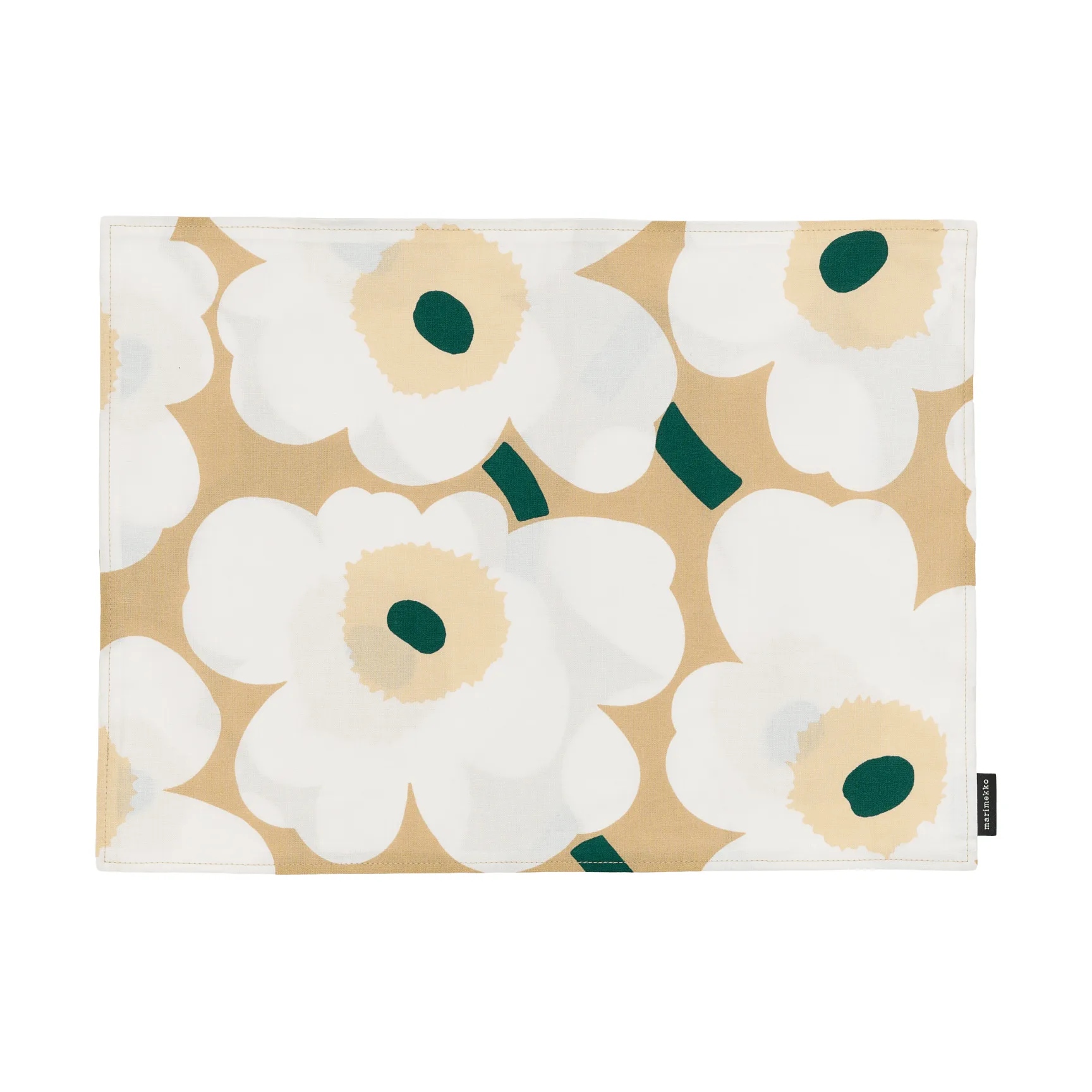 Marimekko Pieni unikko bordbrikke akryl Sand-hvit-hy-smaragd
