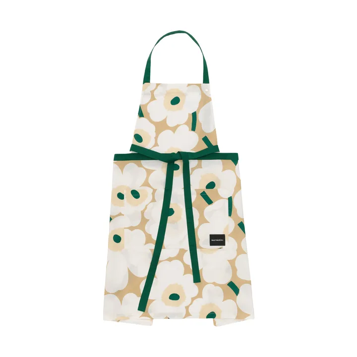 Pieni Unikko forkle - Sand-hvit-høy-smaragd - Marimekko