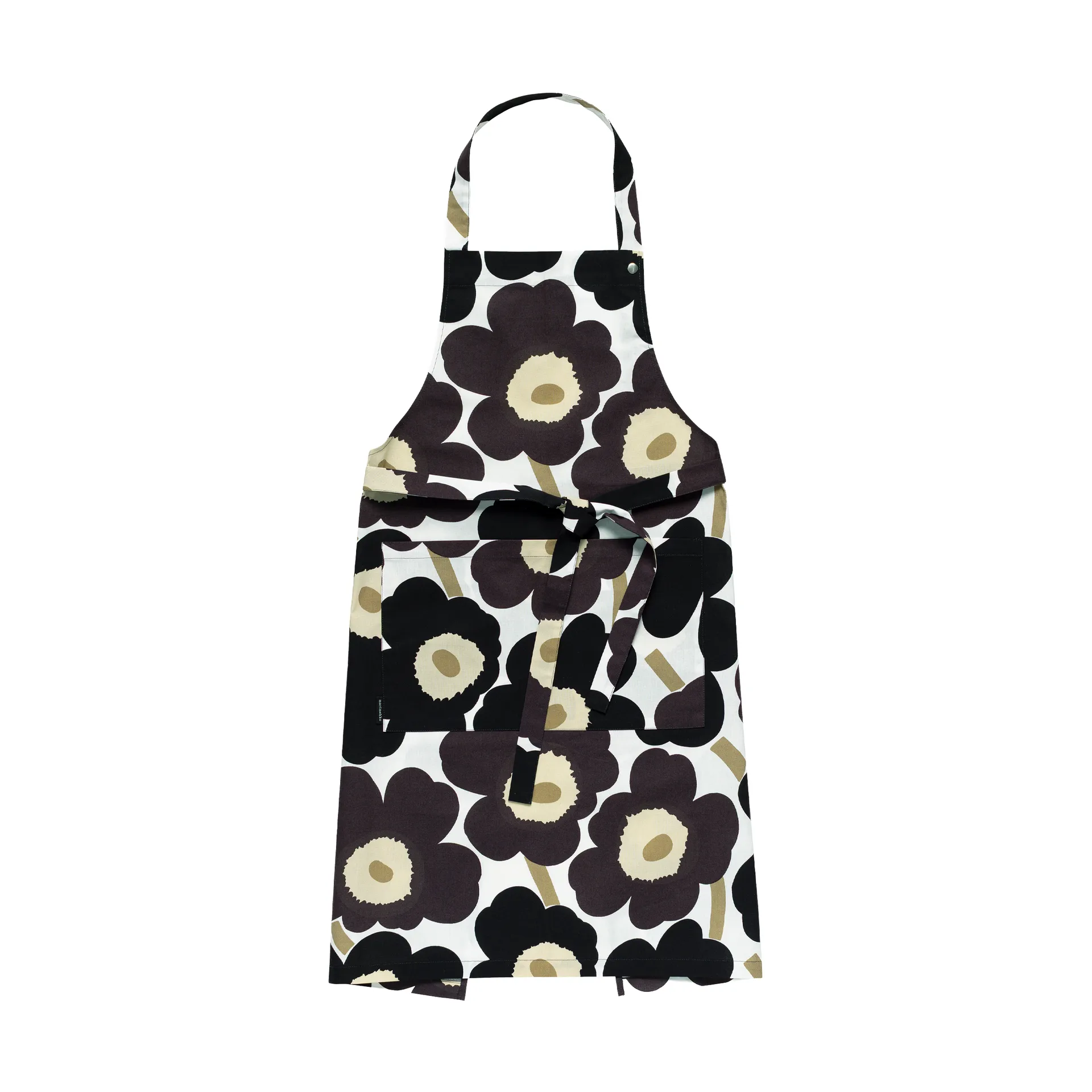 Pieni Unikko forkle, White-dark grey-beige Marimekko