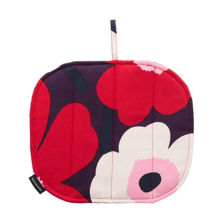 Pieni Unikko grytelapp 22x25 cm - Plum-cranberry-off white-rose - Marimekko