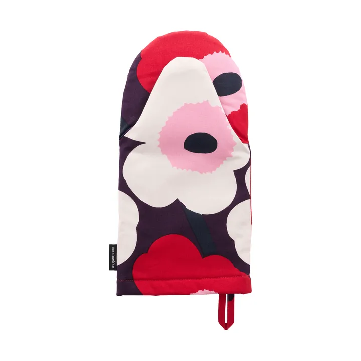 Pieni Unikko grytevott - Plum-cranberry-off white-rose - Marimekko