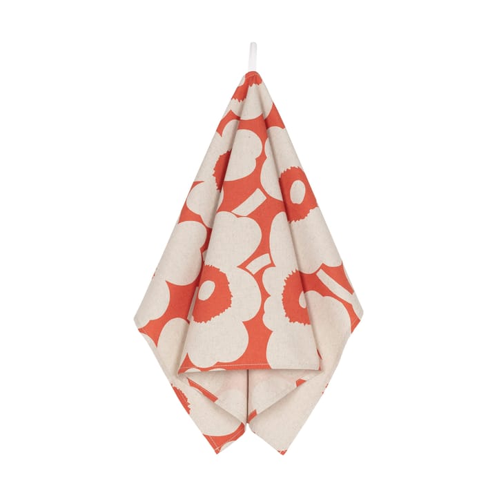 Pieni Unikko kjøkkenhåndkle bomull-lin 43x70 cm, Oransje-lin Marimekko