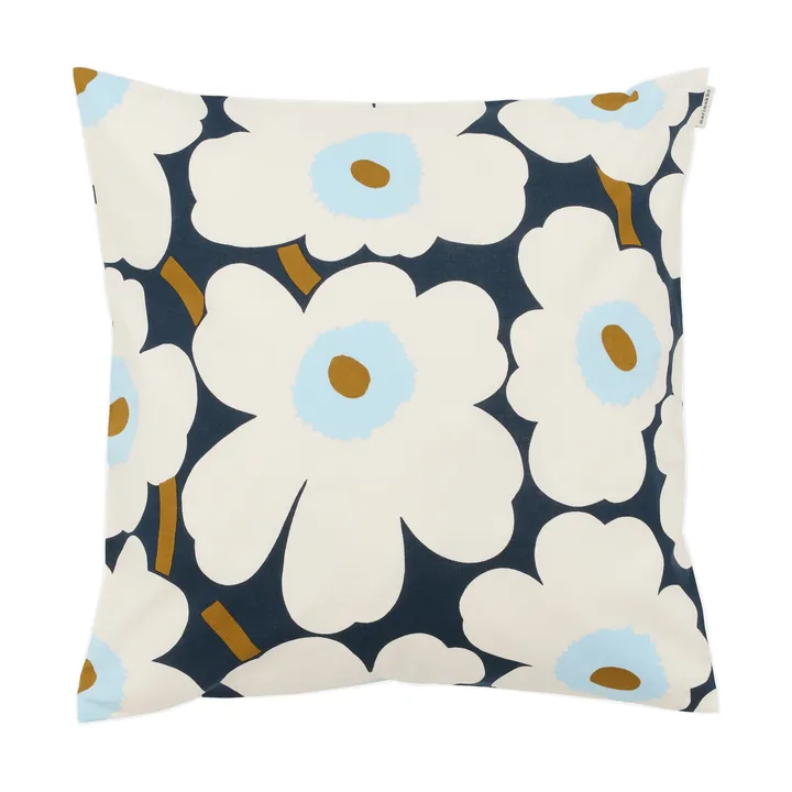 Pieni Unikko putetrekk 50x50 cm - Blueberry-white-cold blue - Marimekko