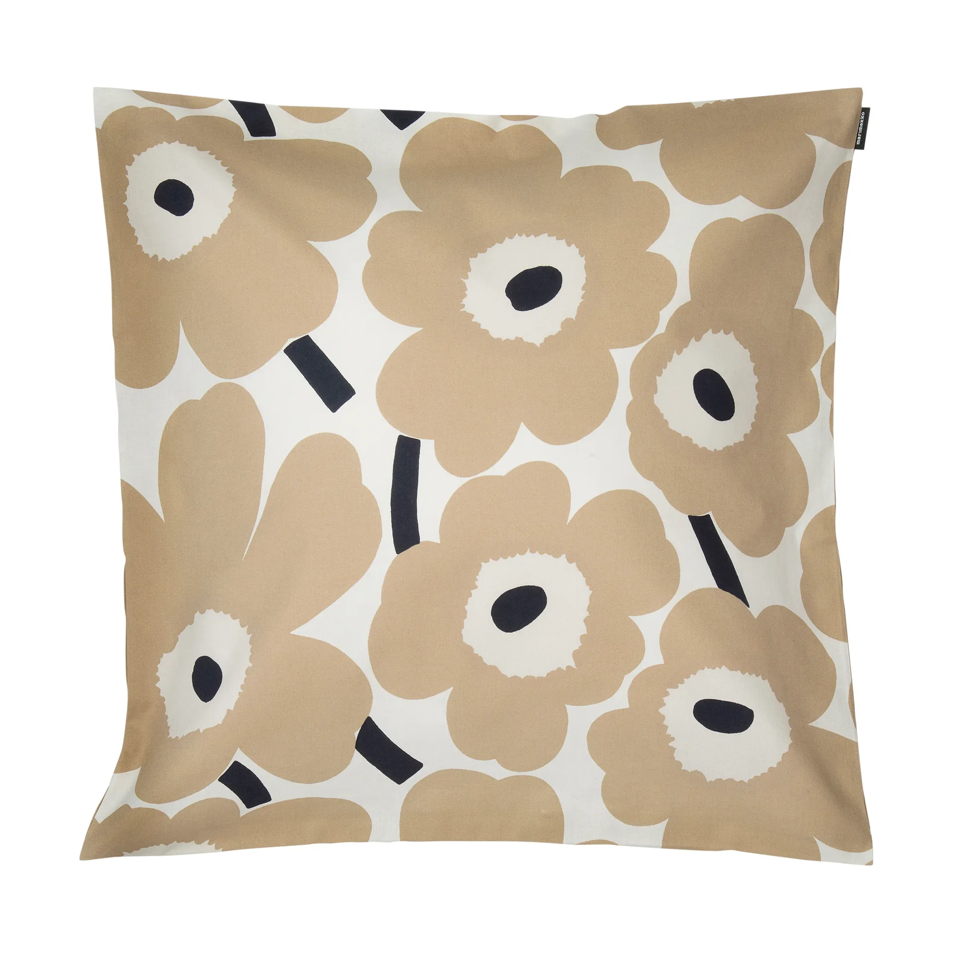 Pieni Unikko putetrekk 50x50 cm, Off white-beige-mørkeblå Marimekko
