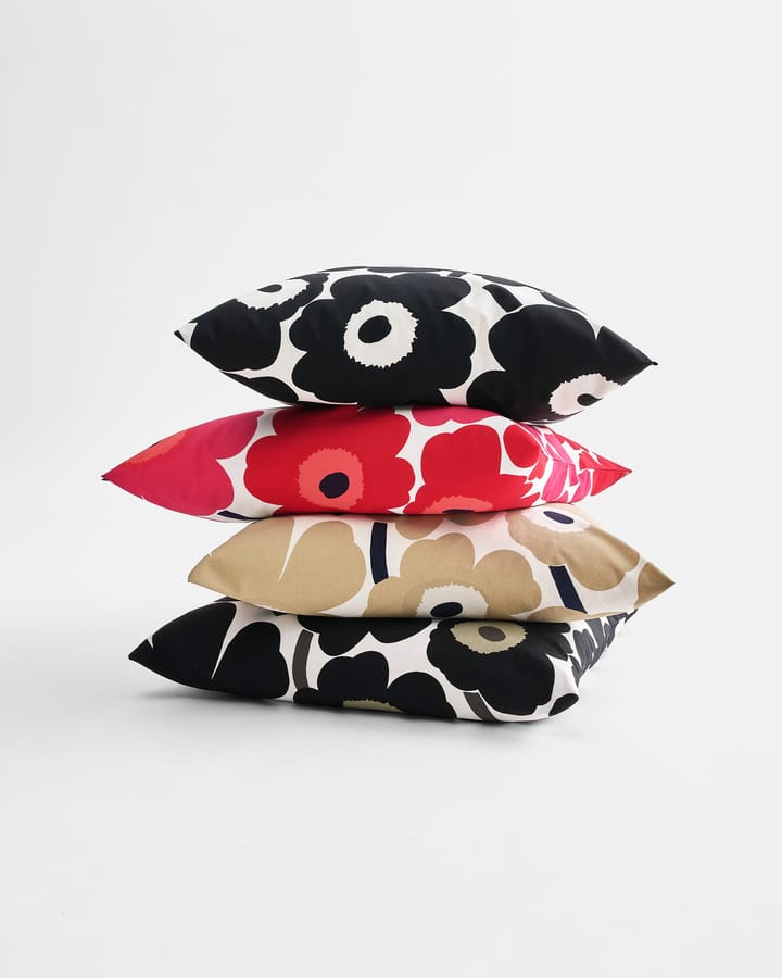 Pieni Unikko putetrekk 50x50 cm, Off white-beige-mørkeblå Marimekko
