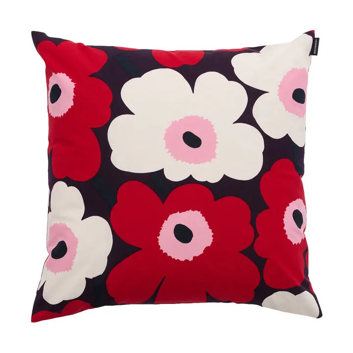 Pieni unikko putetrekk 50x50 cm - Plum-cranberry-off white-rose - Marimekko