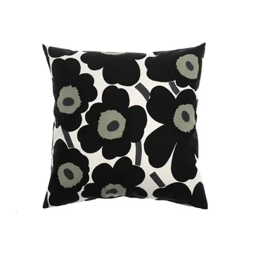 Pieni Unikko putetrekk 50x50 cm - svart - Marimekko