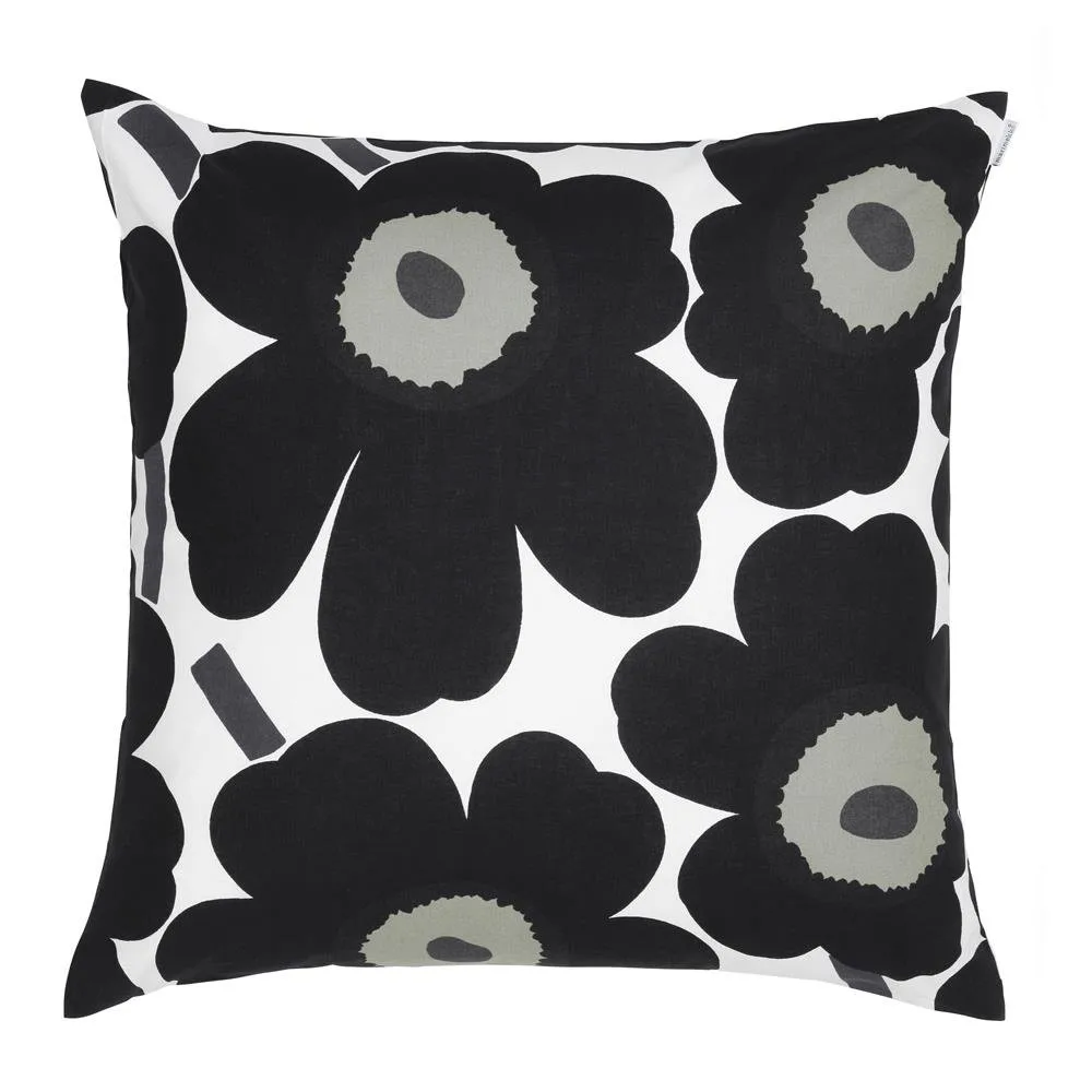 Pieni Unikko putetrekk 50x50 cm, svart Marimekko