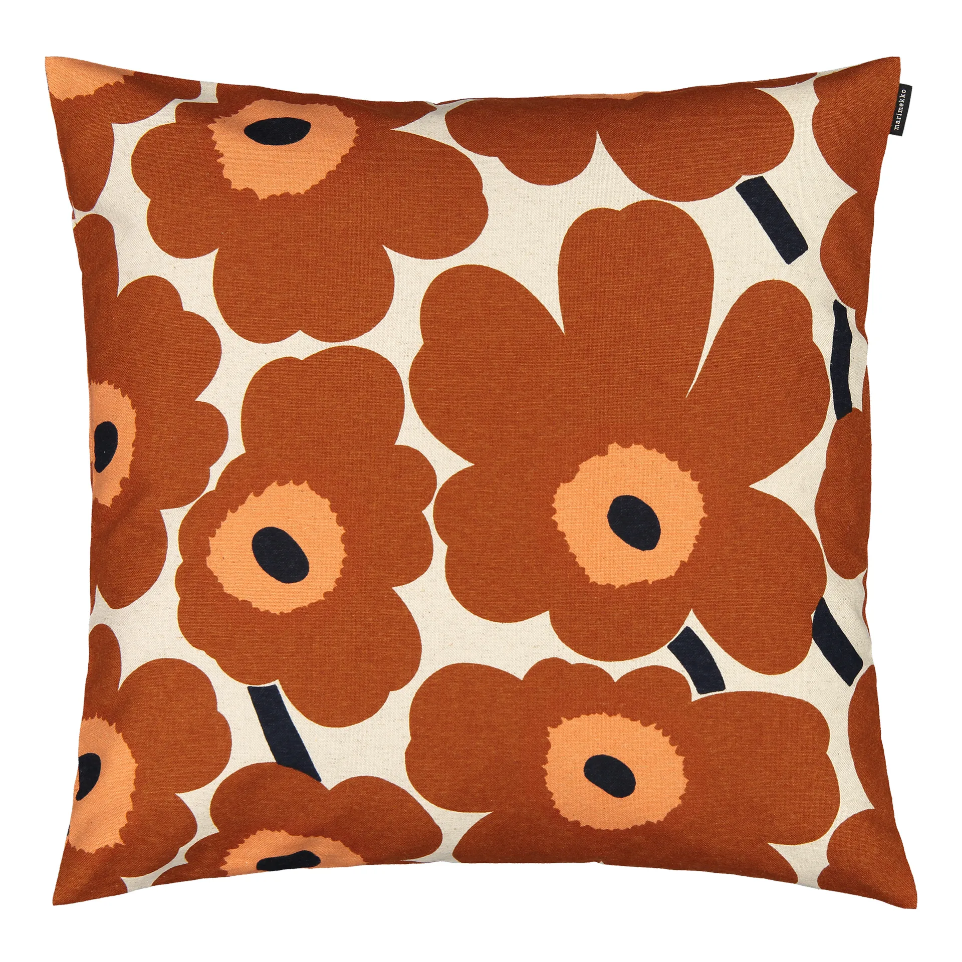 Pieni Unikko putetrekk bomull-lin 50x50 cm, Beige-brun Marimekko